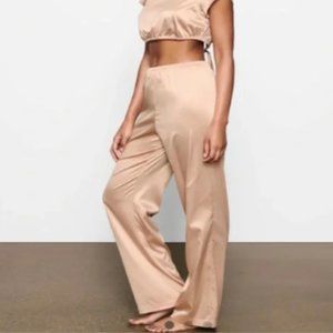 NWT SKIMS PINKY BEIGE SILK SLEEP PANT Size XL